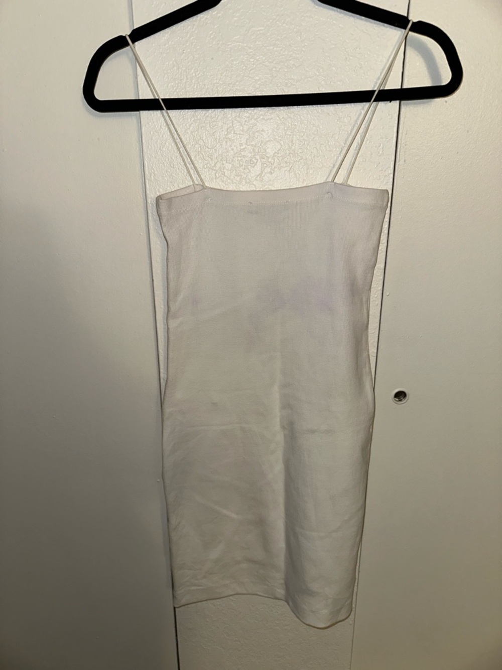 Zara White Ribbed Dress - Picture 7 of 7
